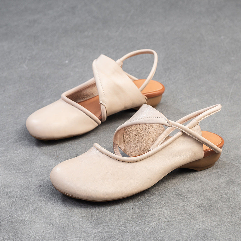Women Casual Fashion Leather Flat Sandals-RAIIFY