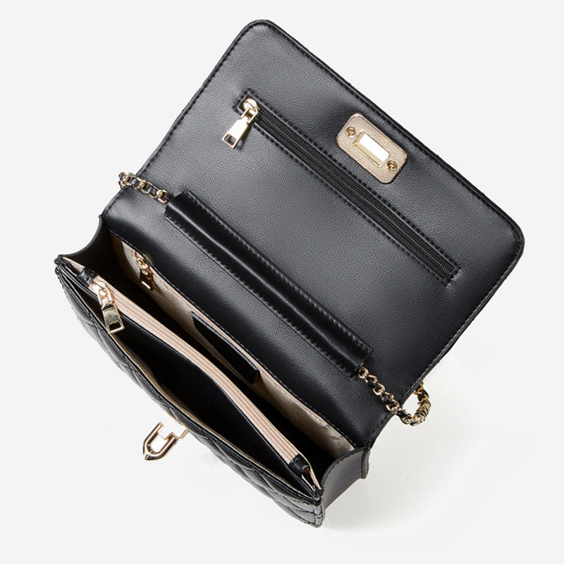 Women's Fashion Leather Quilted Mini Crossbody Bag-RAIIFY