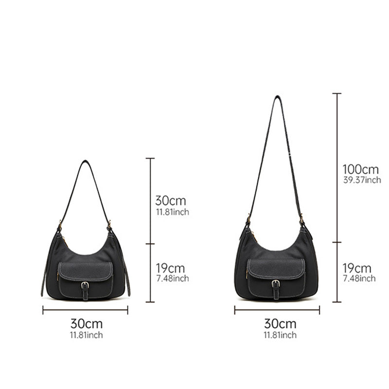 Women's Fashion Plain Leather Shoulder Tote Bag-RAIIFY