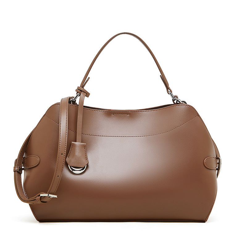 Women's Plain Leather Fashion Satchel Bag-RAIIFY