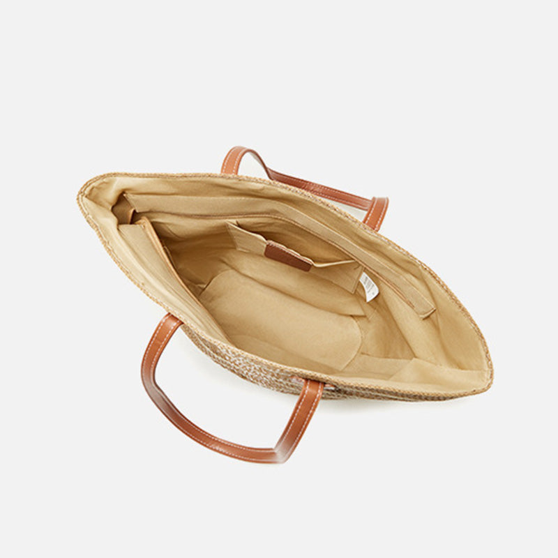 Women's Striped Straw Fashion Casual Tote Bag-RAIIFY