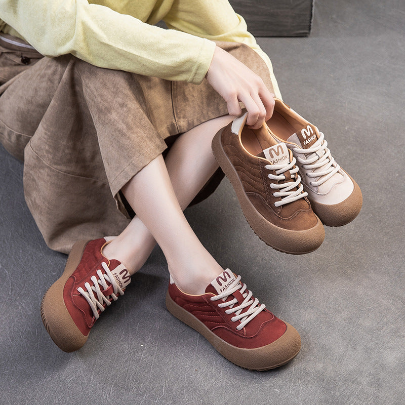 Women's Leather Casual Casual Sneakers Comfort Shoes-RAIIFY