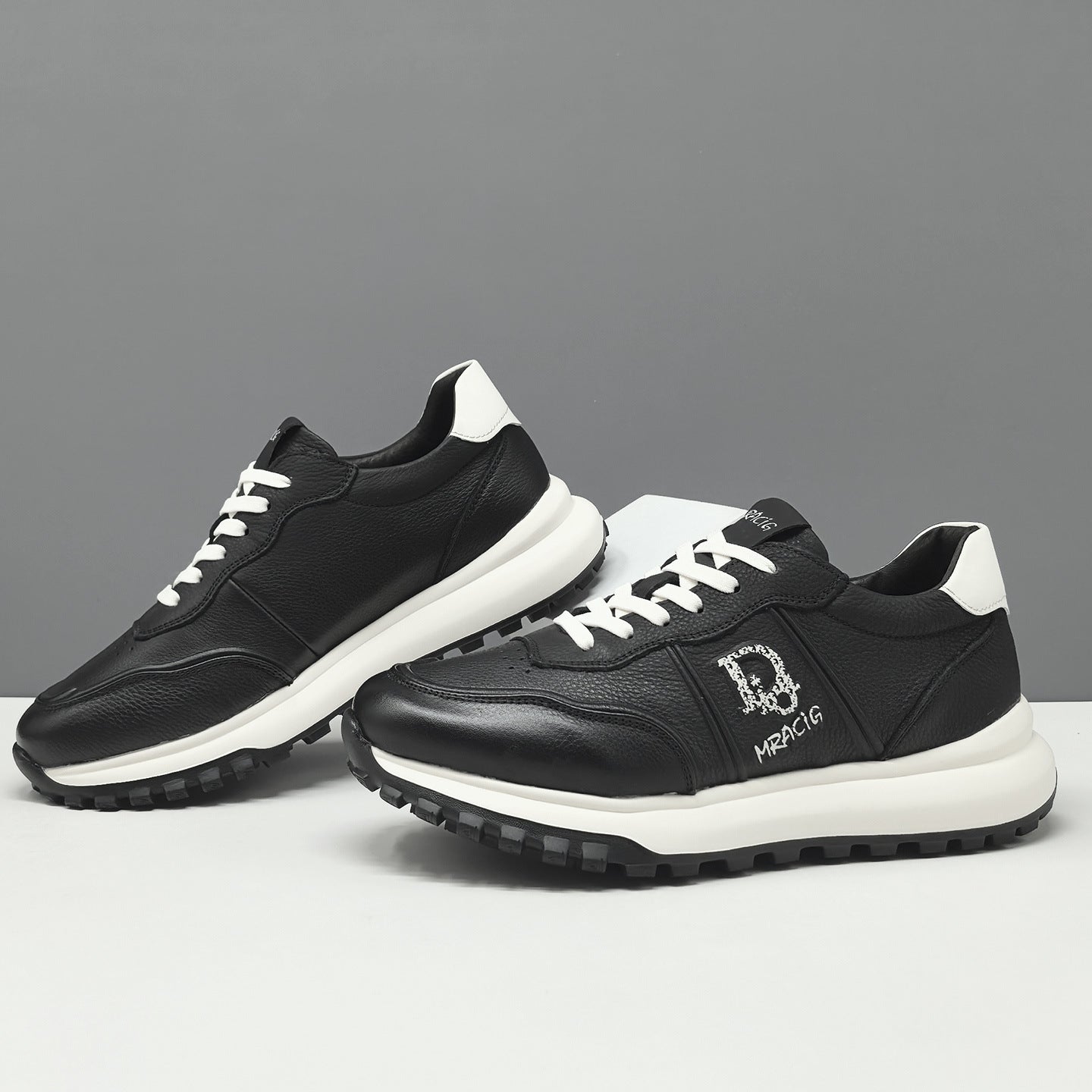 Men's Fashion Leather Breathable Casual Sneakers-RAIIFY