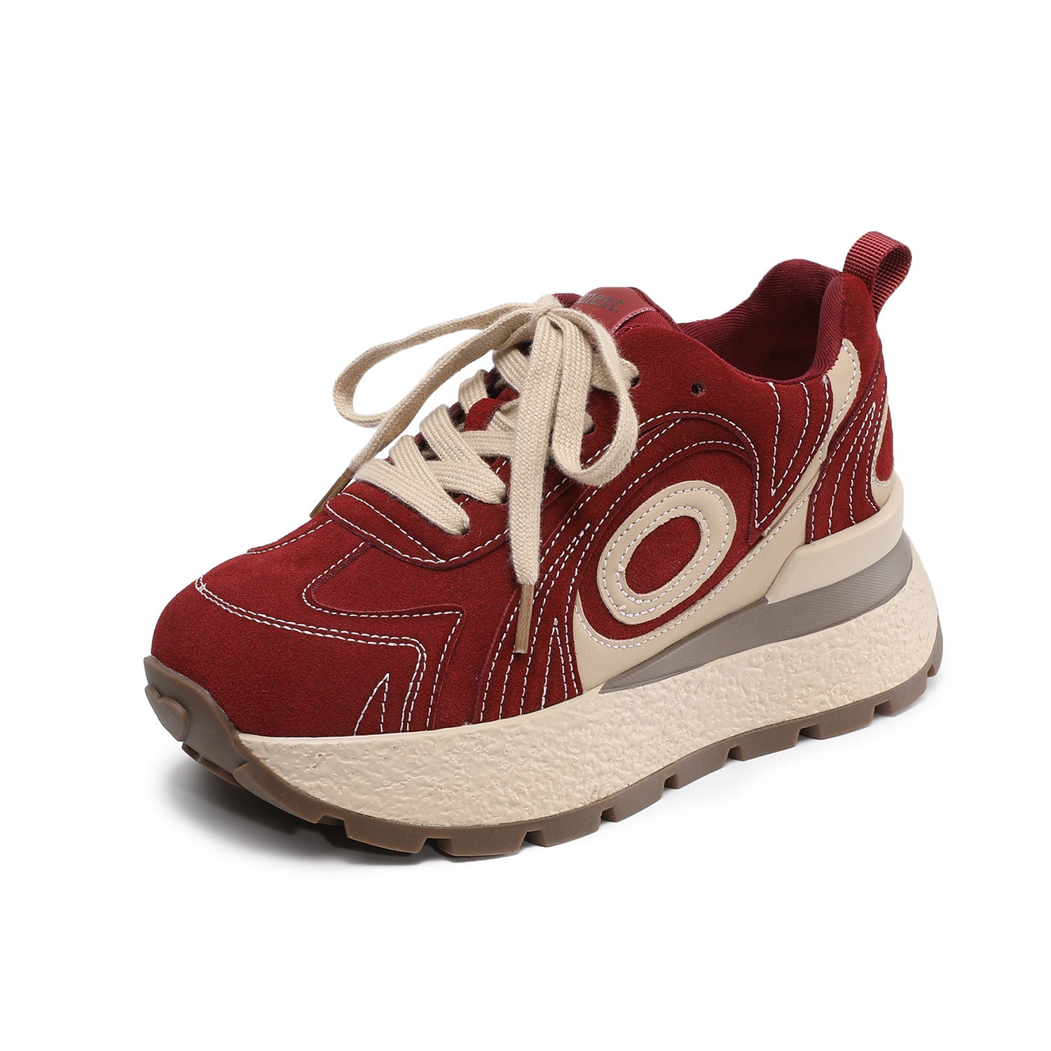 Women's Fashion Quilted Leather Chunky Platform Sneakers-RAIIFY