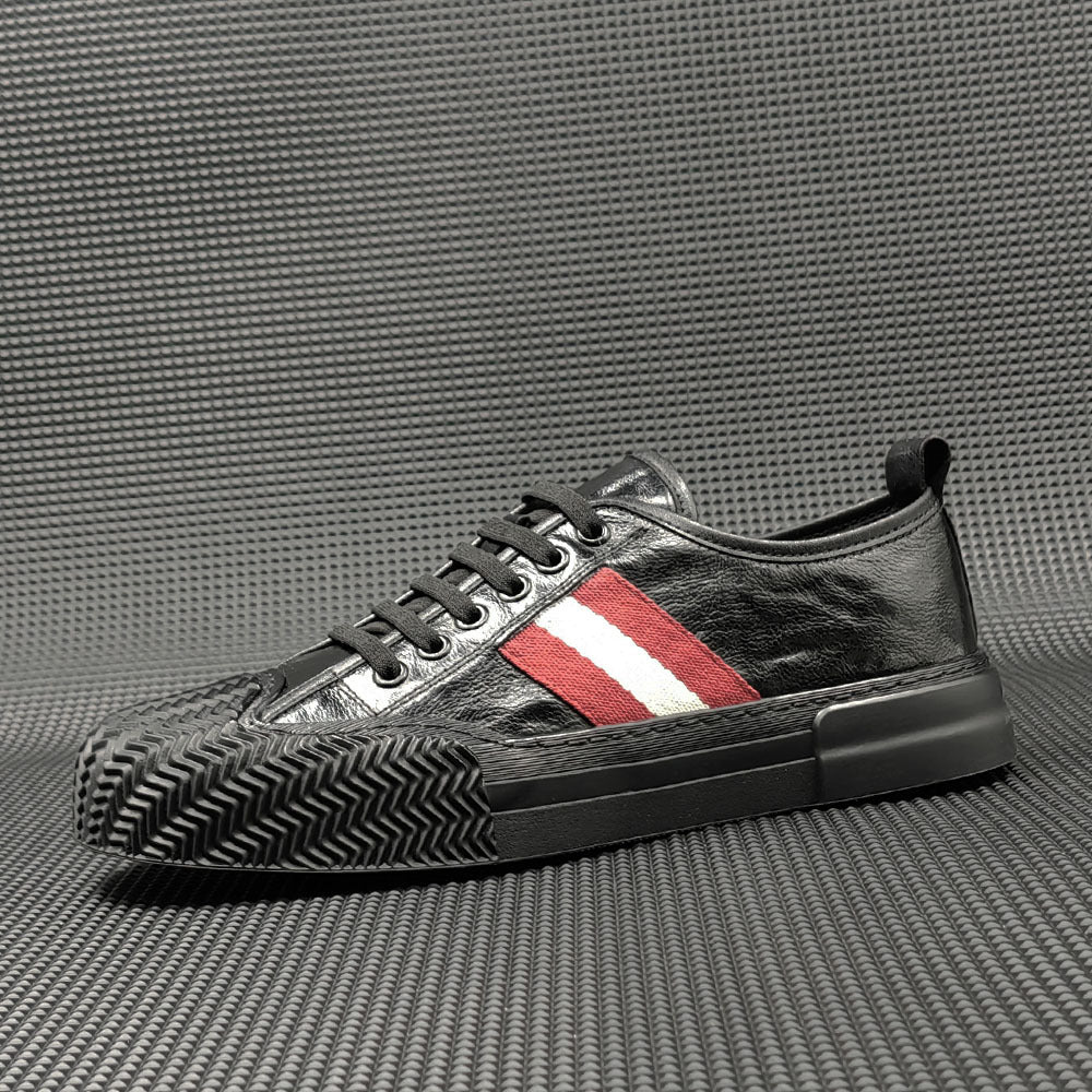 Men Minimalist Leather Flat Casual Shoes-RAIIFY