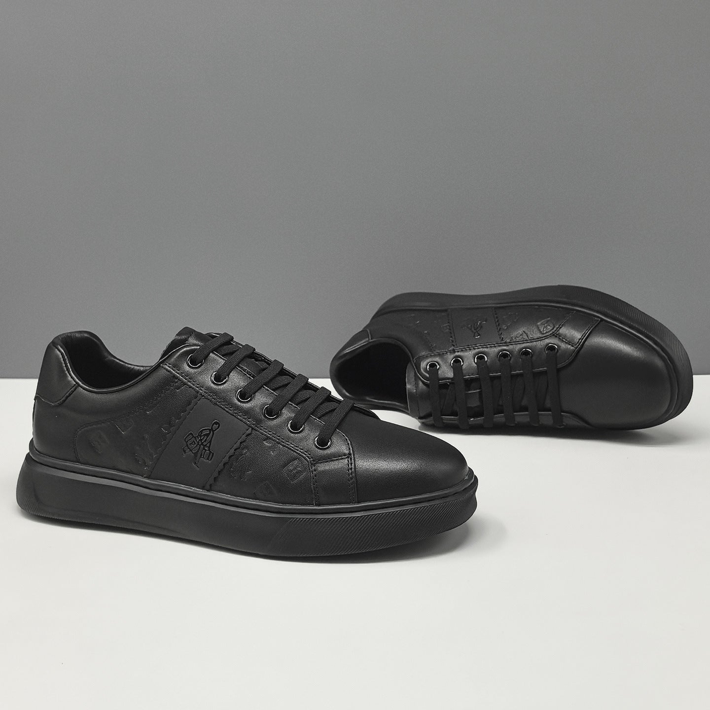 Men's Fashion Quilted Leather Flat Casual Shoes-RAIIFY