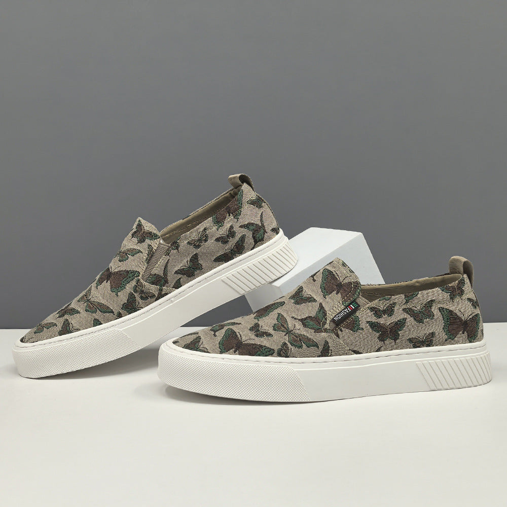 Men Fashion Knitted Canvas Flat Casual Loafers-RAIIFY