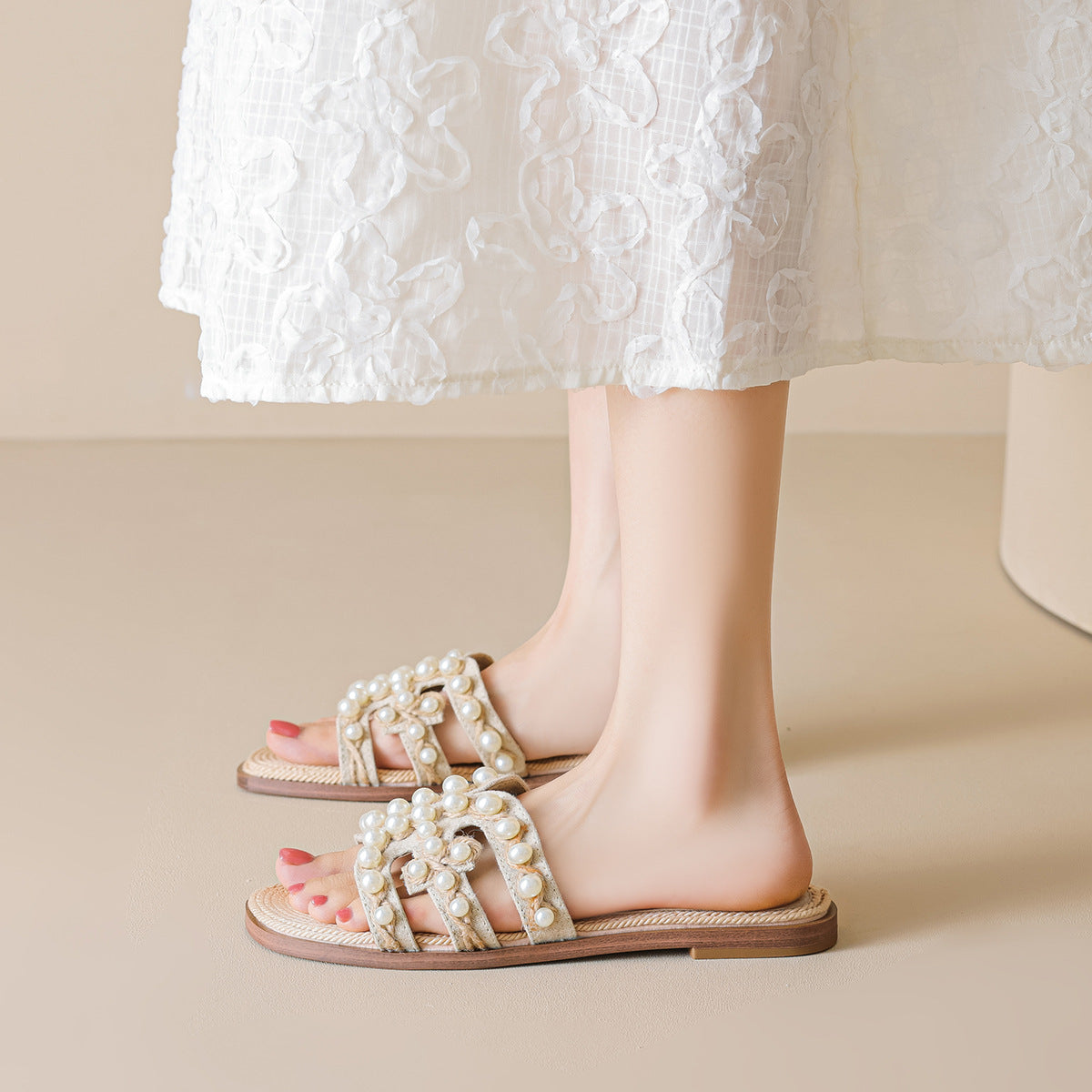 Women's Woven Casual Summer Beach Sandals Slides-RAIIFY