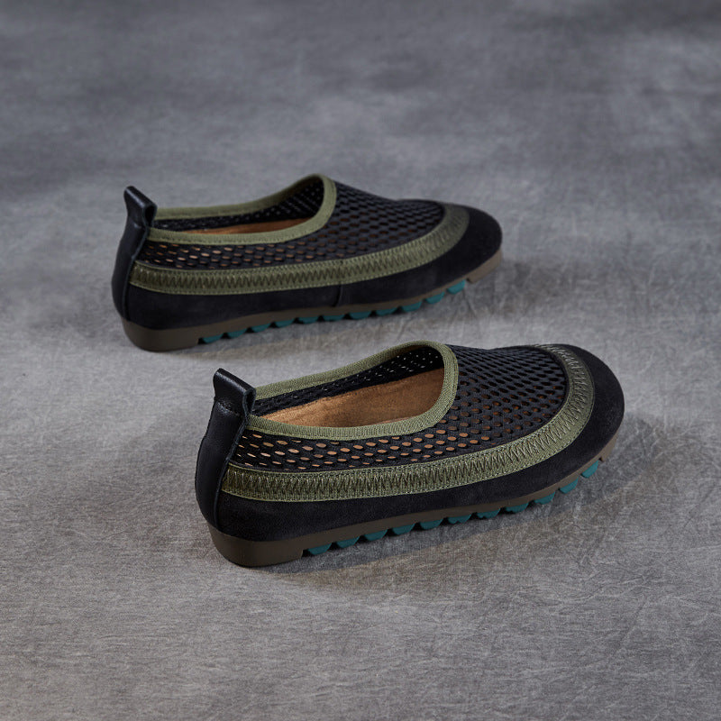 Women Minimalism Hollow Mesh Soft Casual Flats-RAIIFY