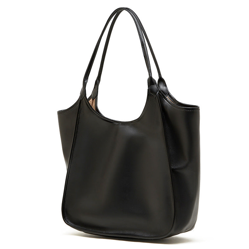 Women’s Vintage Soft Leather Shoulder Tote Bag-RAIIFY