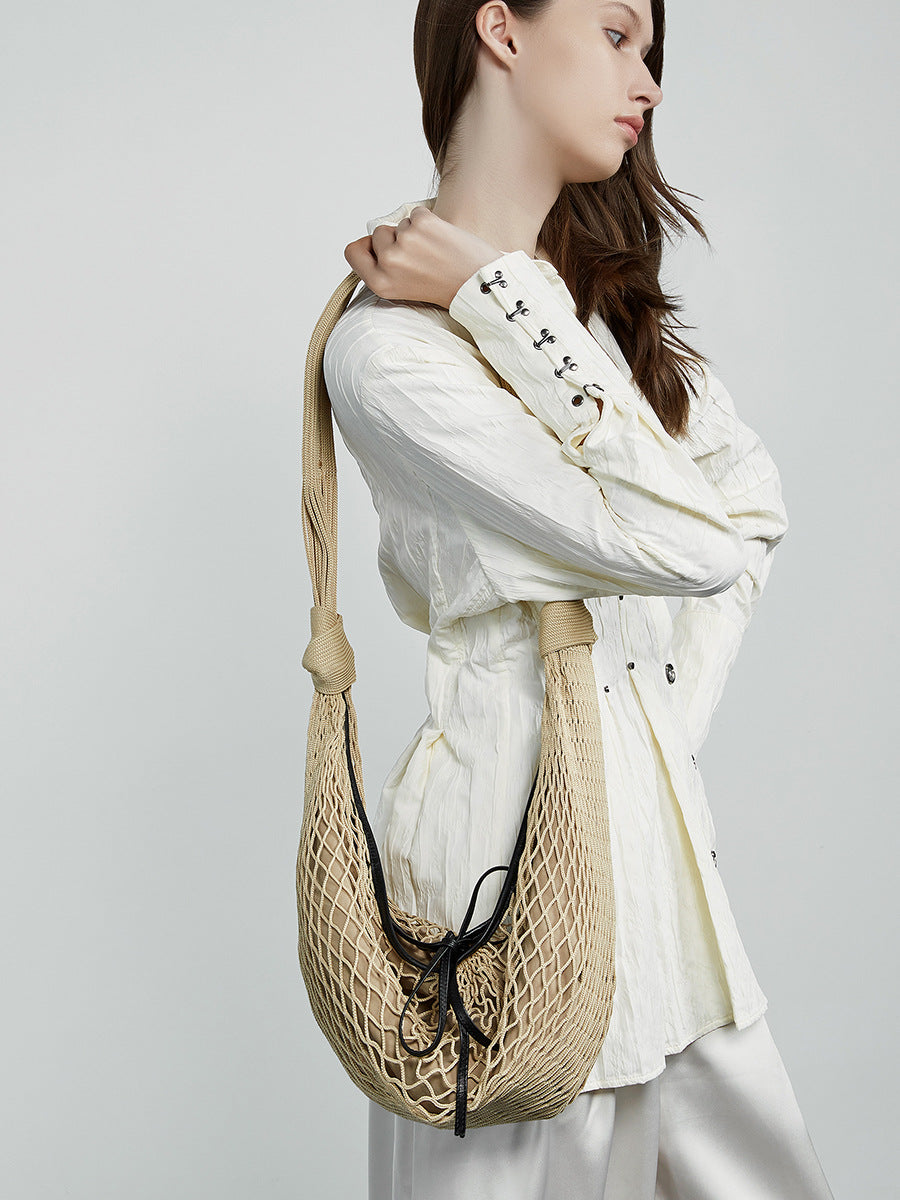 Women's Fashion Handmade Cotton Linen Plaited Shoulder Bag-RAIIFY