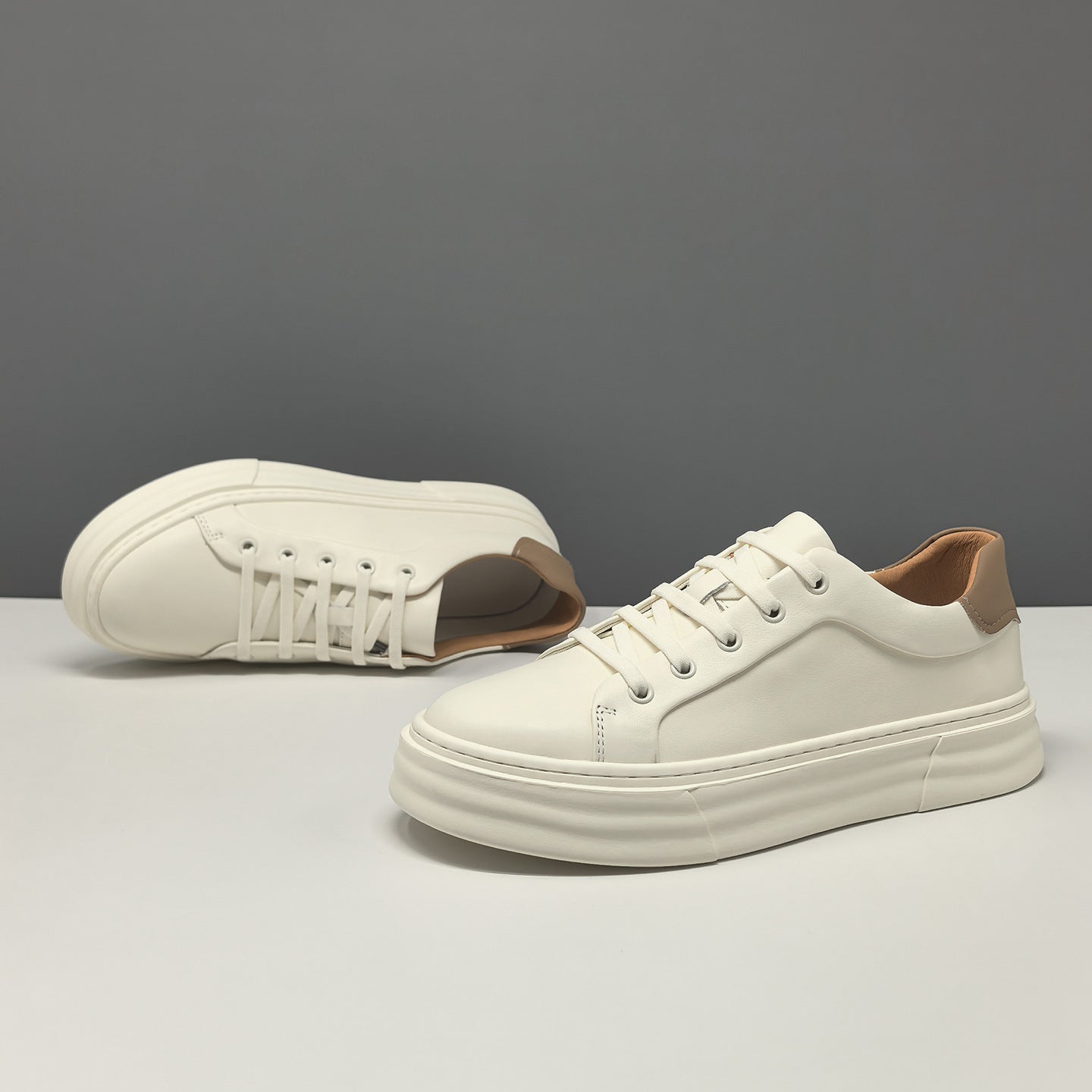 Men's Fashion Minimalist Leather Flat Slip-on Casual Shoes-RAIIFY