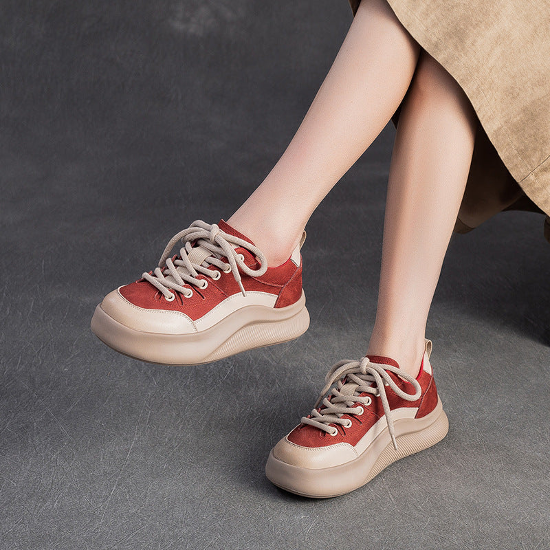 Women's Fashion Leather Breathable Casual Shoes-RAIIFY