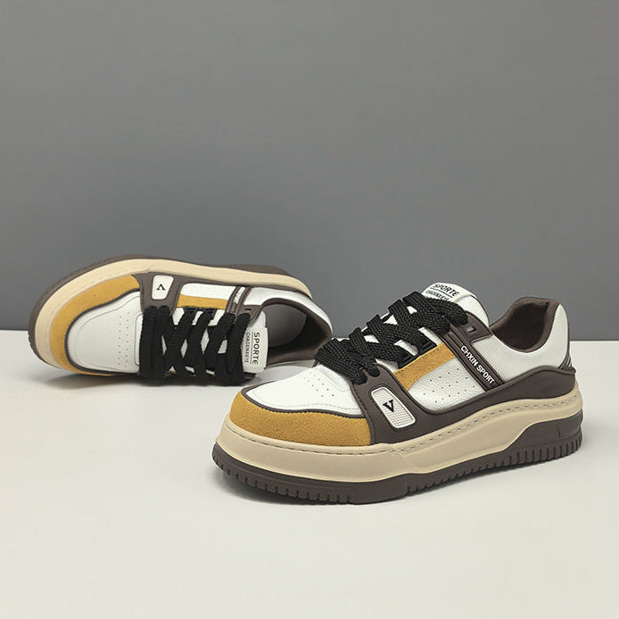 Men's Stylish Breathable Leather Casual Sneakers-RAIIFY