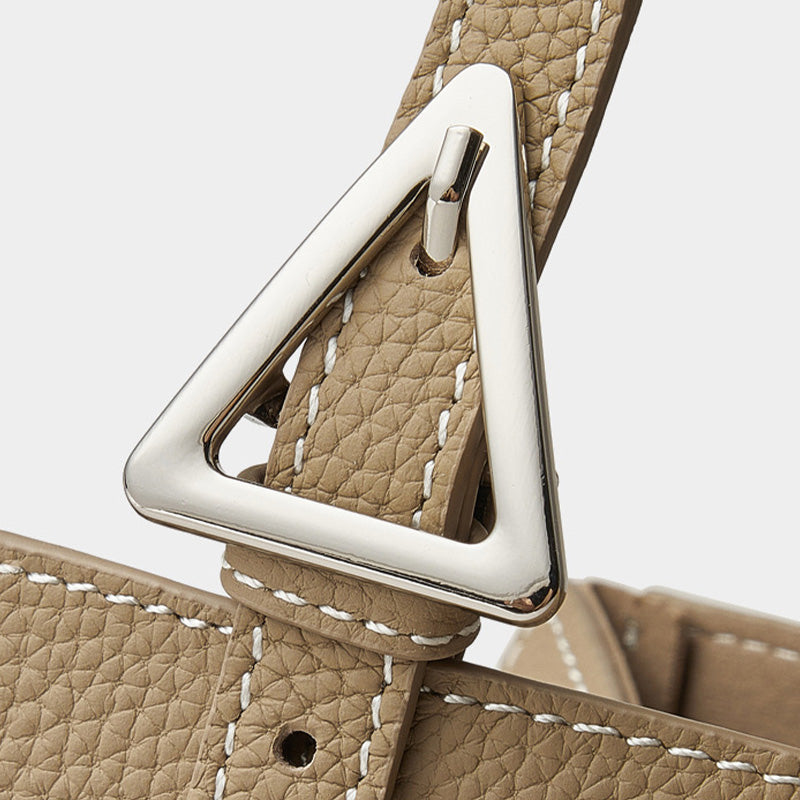 Women’s Fashion Leather Convertible Geometric Tote Bag-RAIIFY