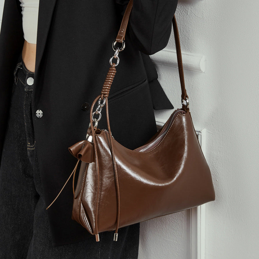 Women's Retro Genuine Leather Shoulder Bag-RAIIFY