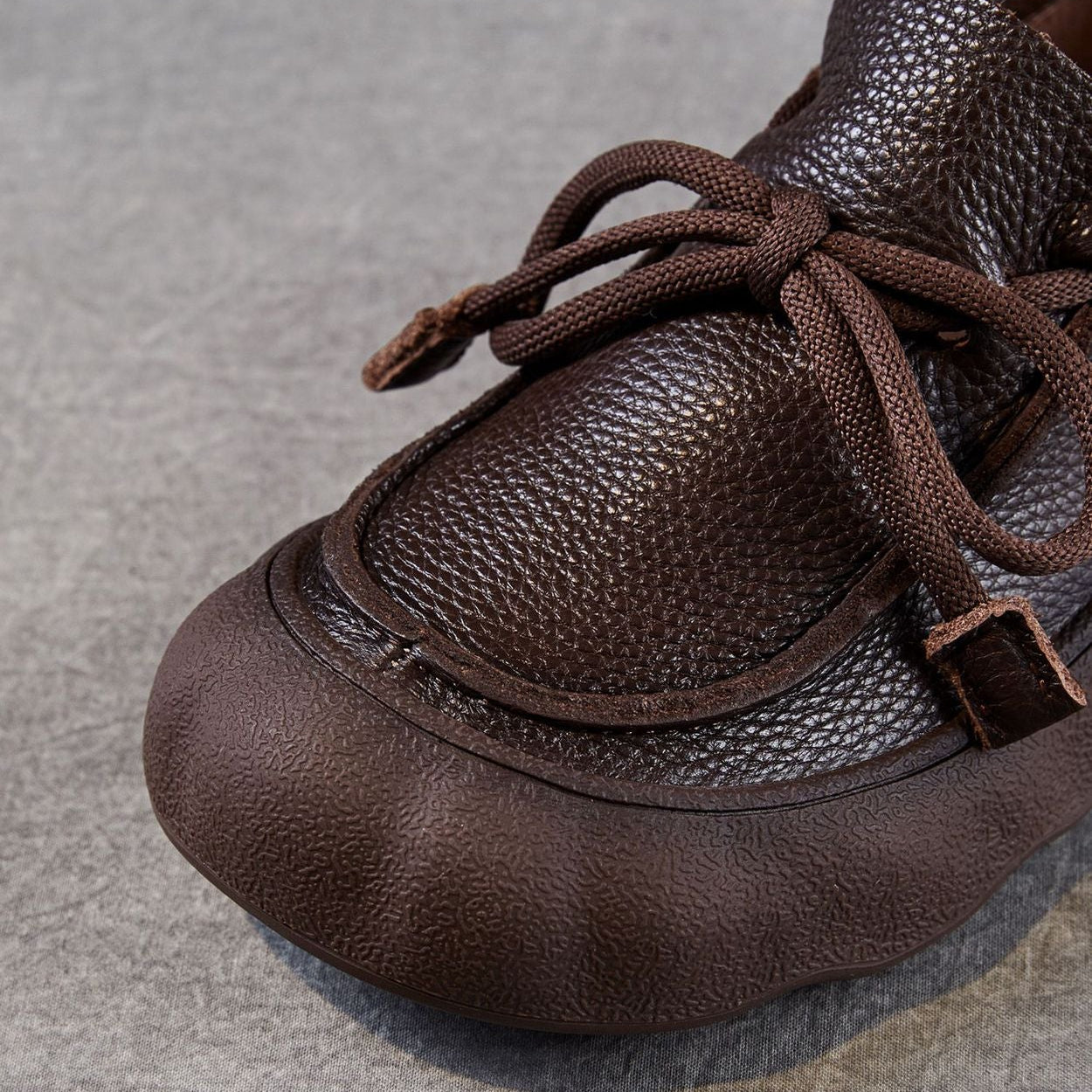 Women's Vintage Soft Leather Lace-Up Casual Shoes-RAIIFY