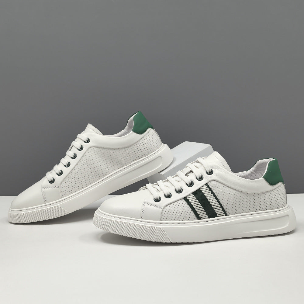 Men's Fashion Breathable Leather Flat Slip-on Casual shoes-RAIIFY