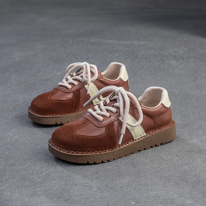 Women Casual Quilted Leather Flat Shoes-RAIIFY