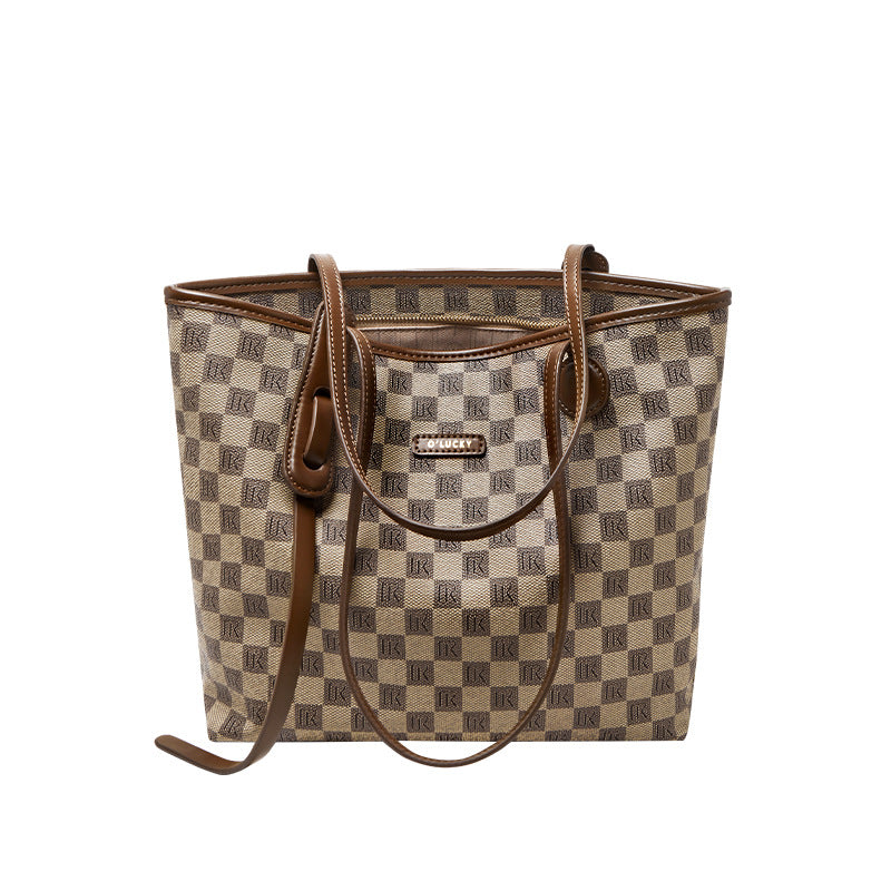 Women's Fashion Casual Checkered Tote Bag-RAIIFY