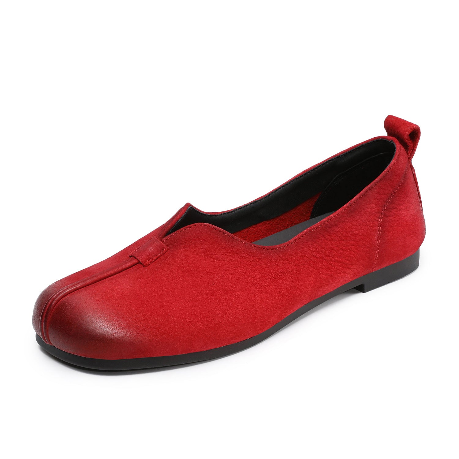 Women's Vintage Soft Leather Low Top Flats-RAIIFY