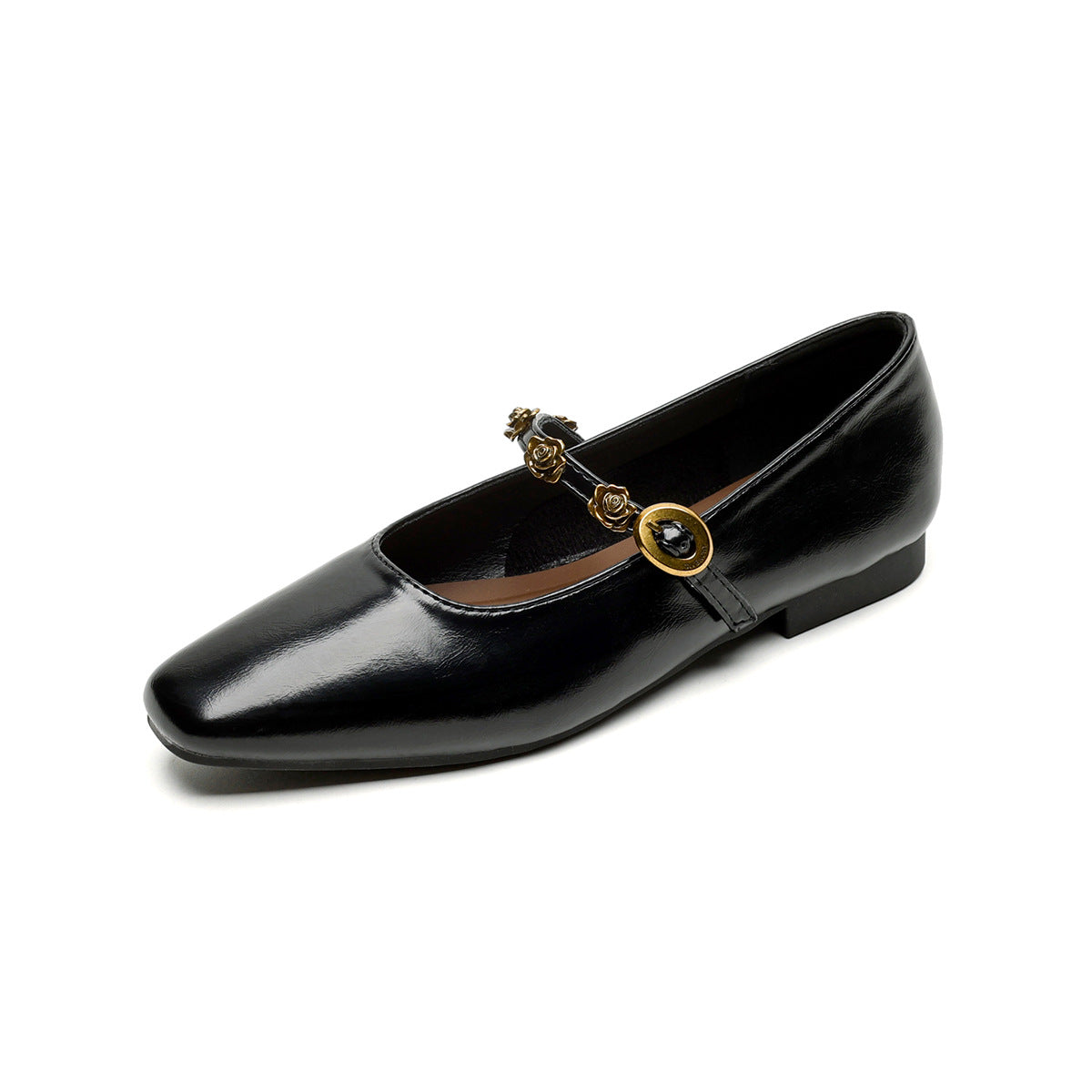 Women's Buckle Strap Mary Jane Flats Retro Casual Shoes-RAIIFY