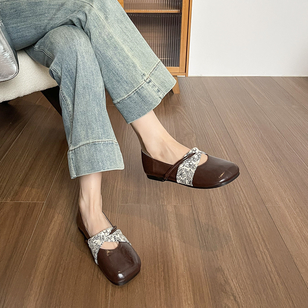 Women's Retro Round Head Casual Mary Jane Flats-RAIIFY