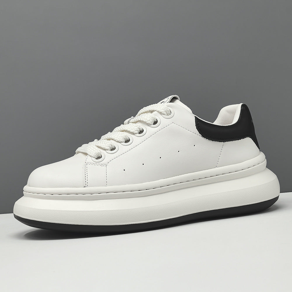 Men's Leather Minimalist Fashion Platform Sneakers-RAIIFY