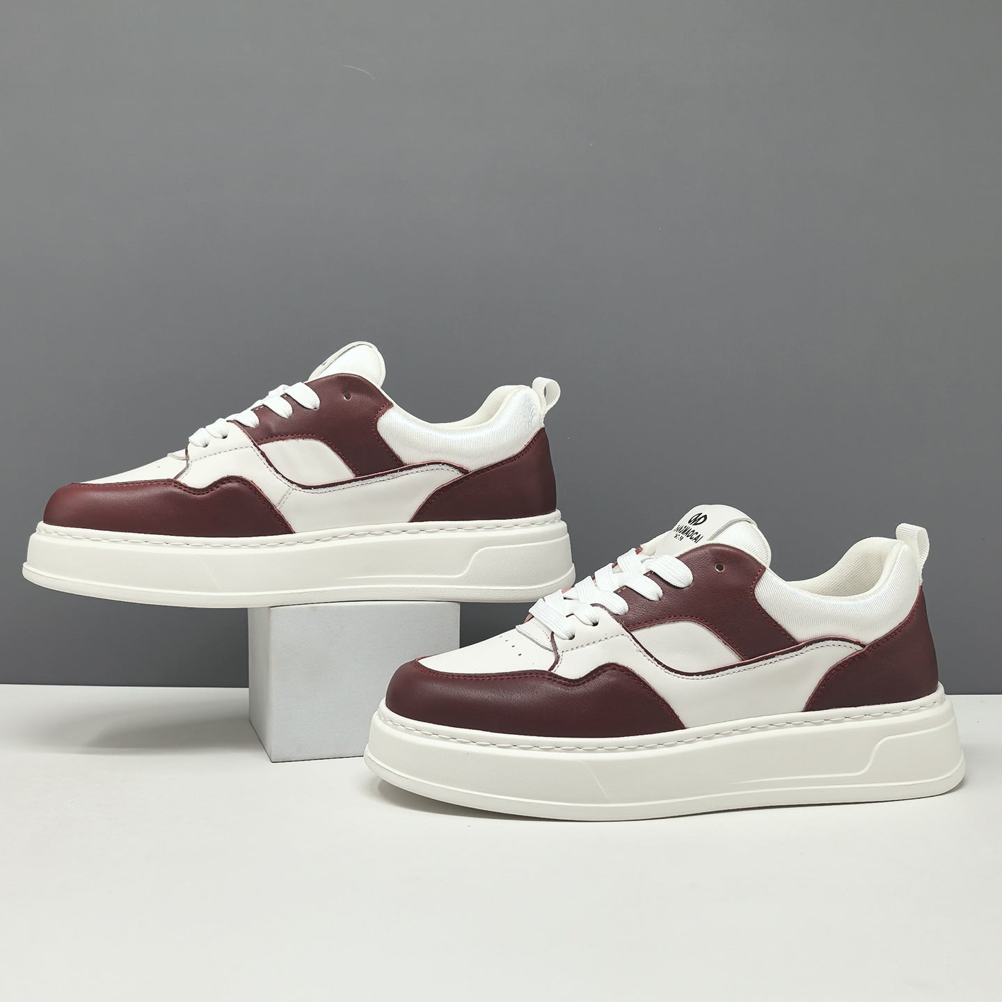 Men's Fashion Quilted Leather Court Sneakers-RAIIFY