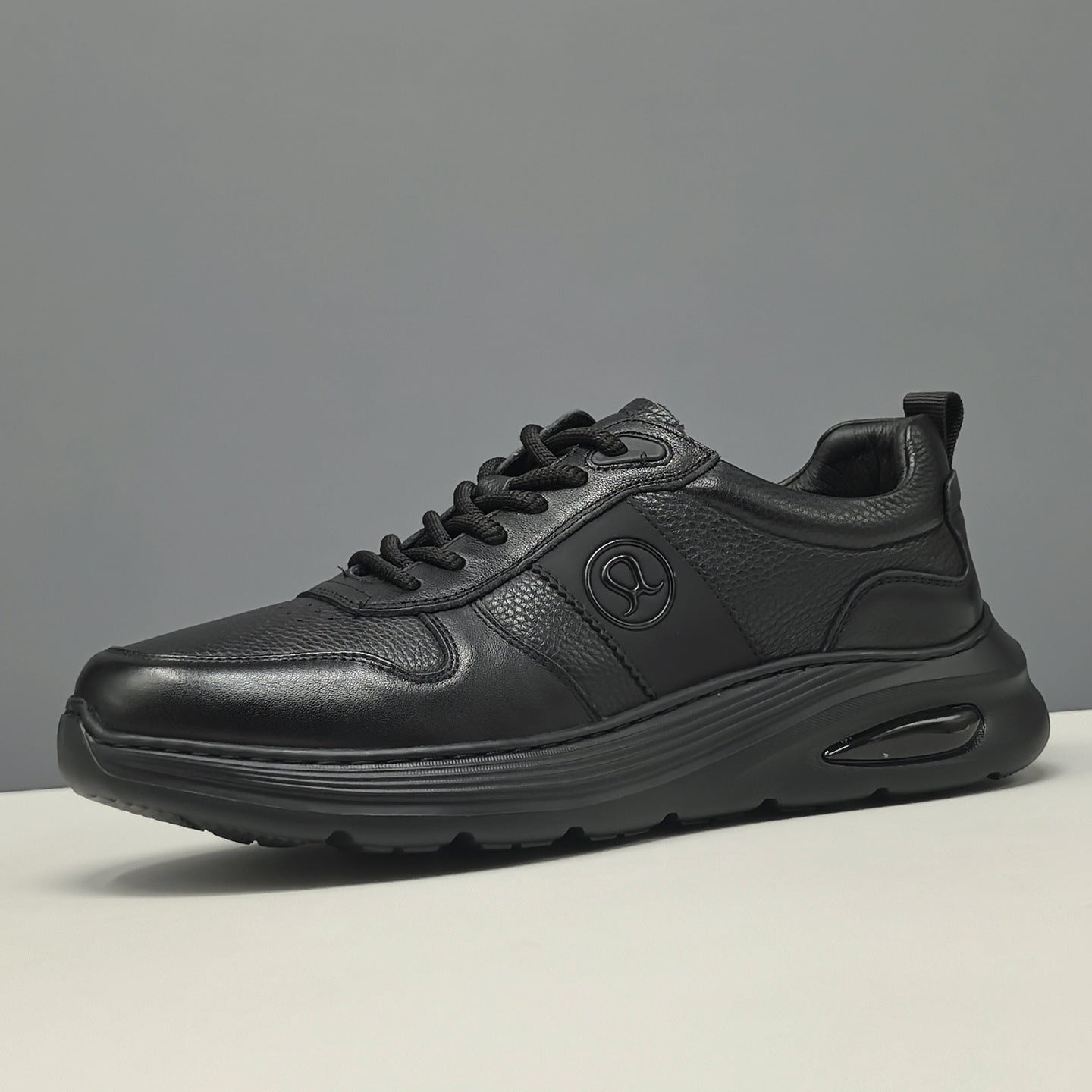 Men's Leather Minimalism Casual Sneakers-RAIIFY