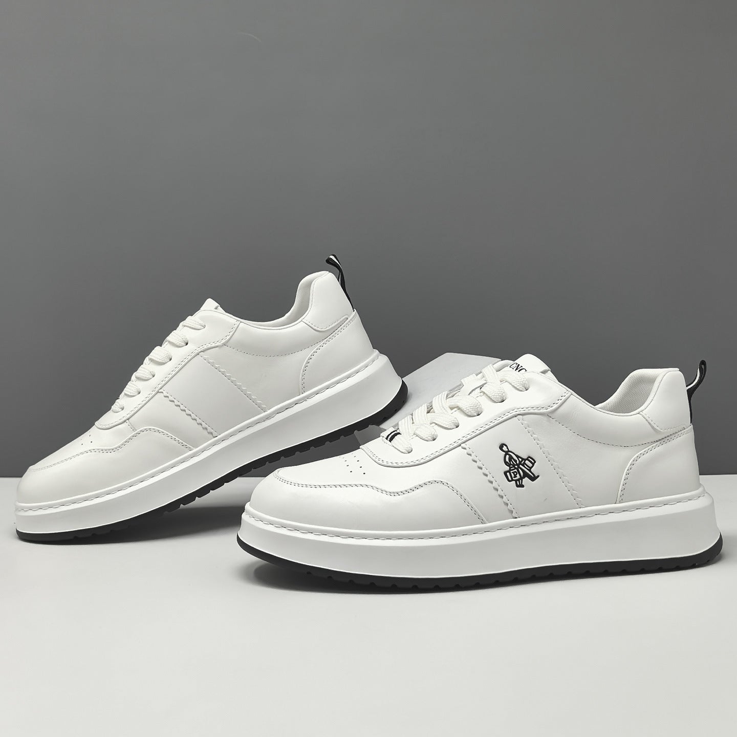 Men's Fashion Leather Flat Casual Sneakers-RAIIFY