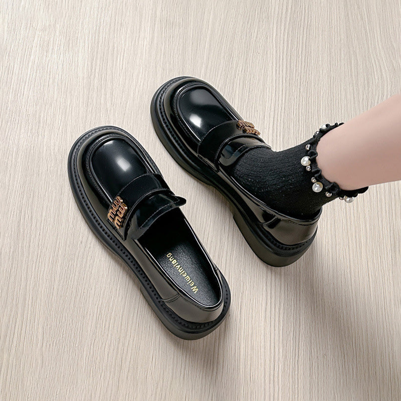 Women's Retro Minimalist Chunky Platform Loafers-RAIIFY