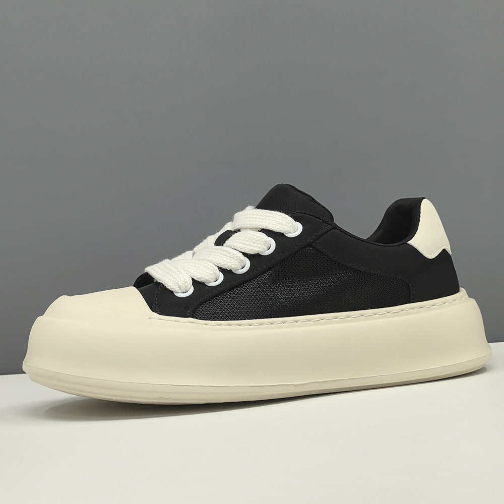 Men Plain Breathable Canvas Low Top Casual Shoes-RAIIFY