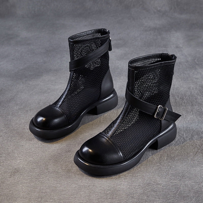 Women Fashion Breathable Mesh Minimalism Summer Boots-RAIIFY