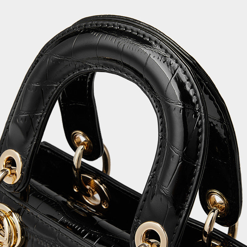 Women’s Crocodile Embossed Leather Casual Bag-RAIIFY