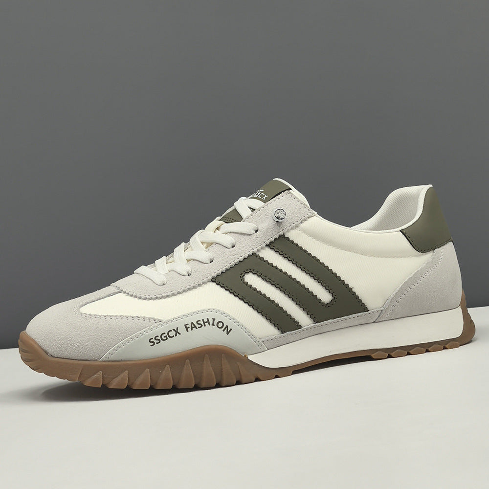 Men Fashion Leather Breathable Canvas Flat Casual Shoes-RAIIFY