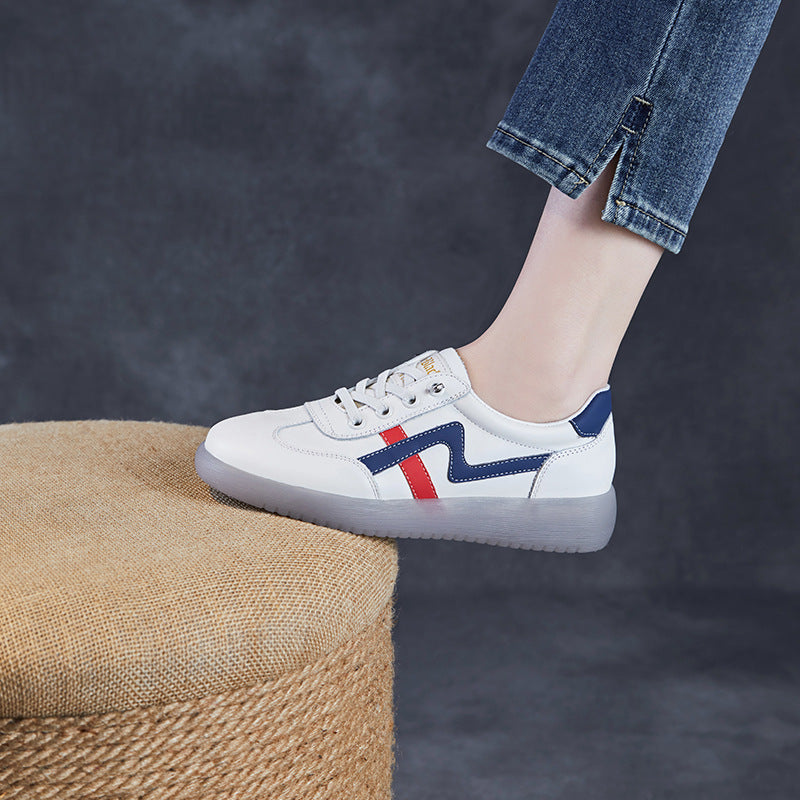 Women Stylish Leather Flat Slip-on Casual Shoes-RAIIFY