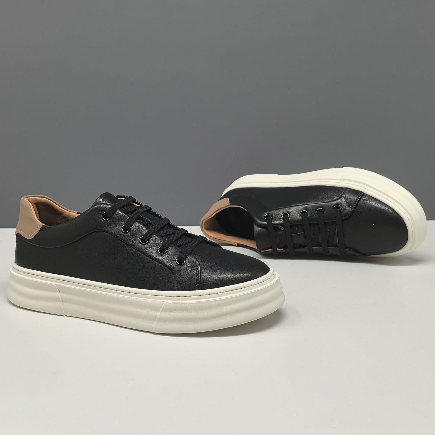 Men's Fashion Minimalist Leather Flat Slip-on Casual Shoes-RAIIFY