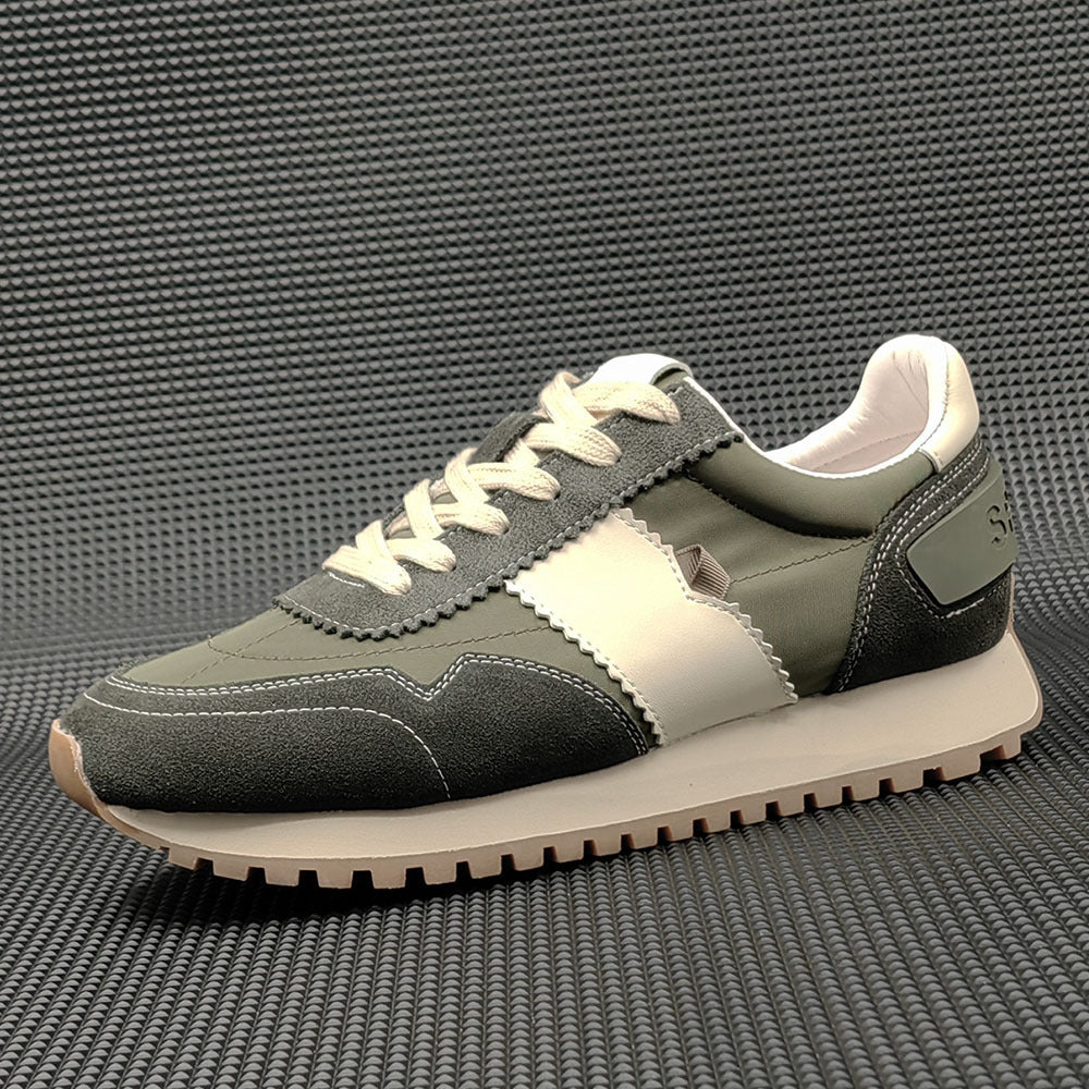 Men Fashion Leather Canvas Casual Training Sneakers-RAIIFY