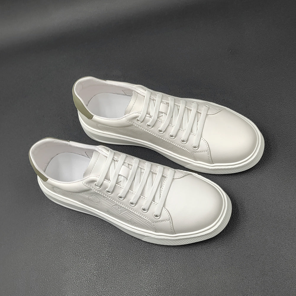 Men Fashion Breathable Leather Flat Casual Shoes-RAIIFY