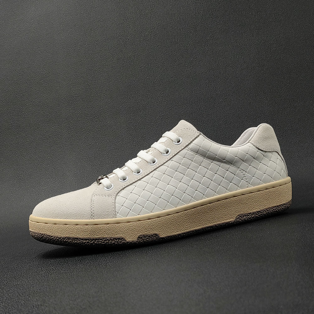 Men Fashion Minimalist Patchwork Leather Flat Casual Shoes-RAIIFY