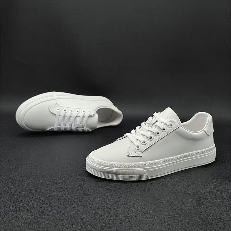 Men Minimalism Pure Leather Fashion Flat Casual Shoes-RAIIFY