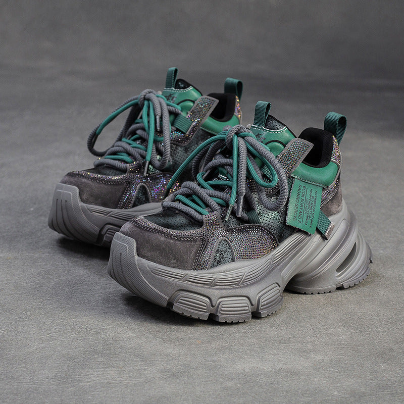 Women's Retro Breathable Casual Chunky Platform Sneakers-RAIIFY