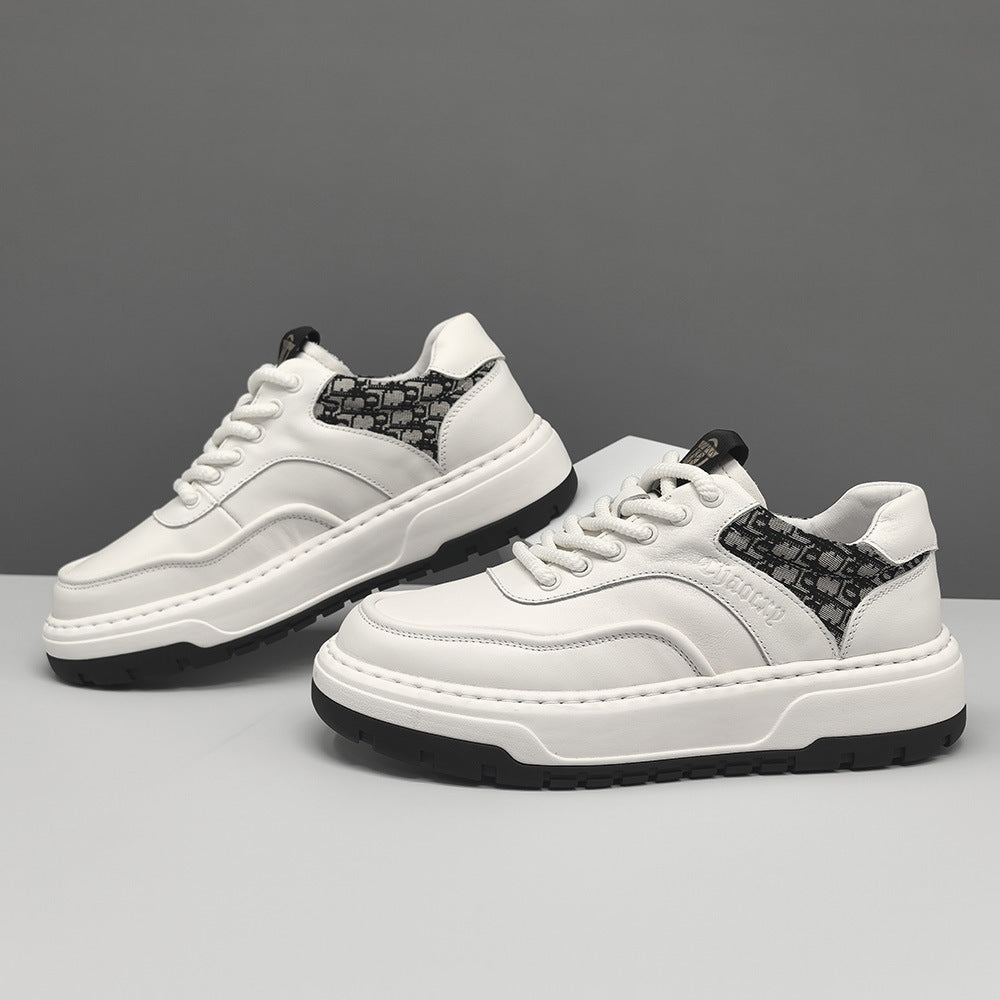 Men Fashion Patchwork Leather Casual Sneakers-RAIIFY