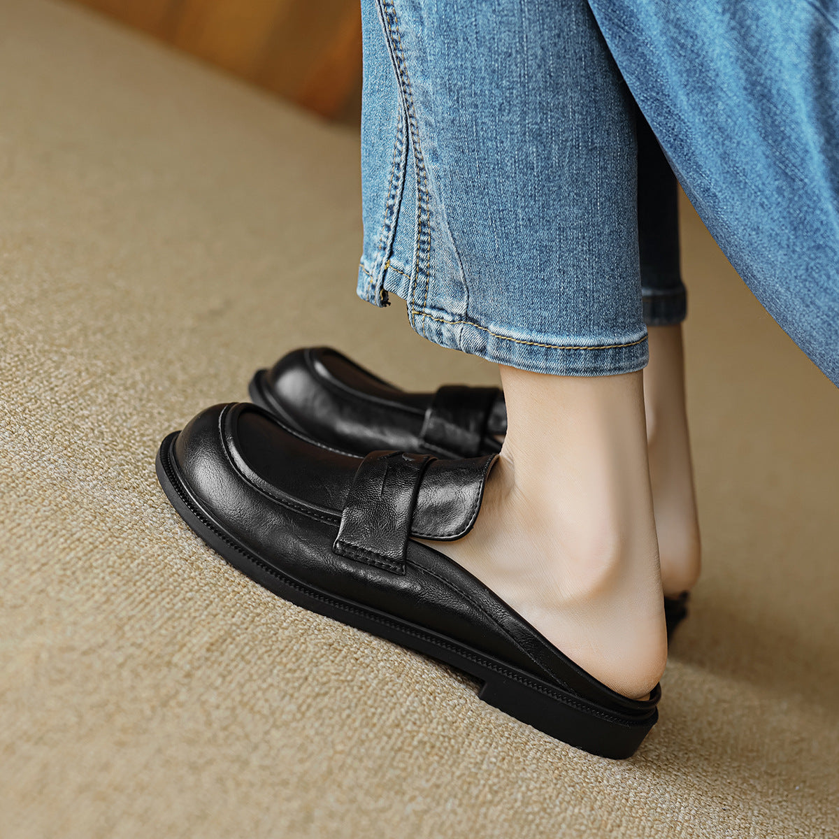 Women Minimalist Retro Soft Flat Casual Mules-RAIIFY
