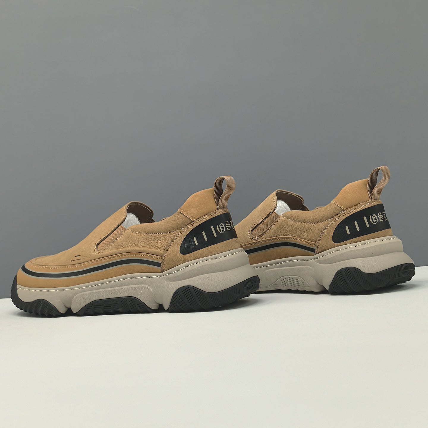 Men's Retro Casual Leather Slip-on Loafers-RAIIFY