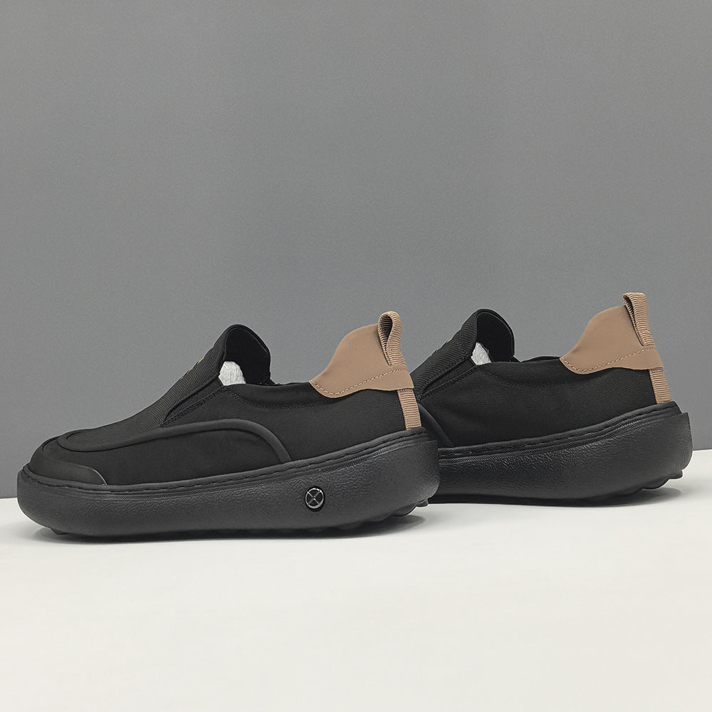 Men Minimalism Plain Breathable Canvas Casual Loafers-RAIIFY