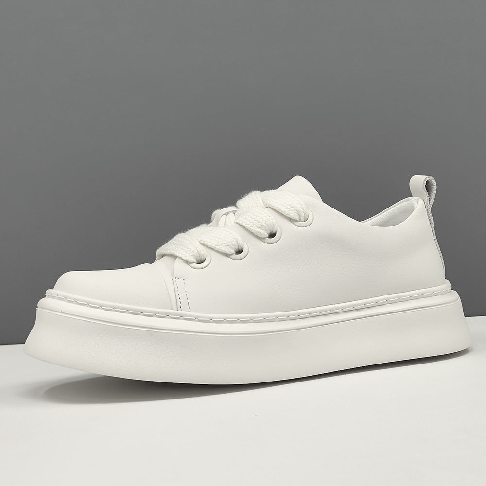 Men Minimalism Plain Cowhide Leather Casual Shoes-RAIIFY