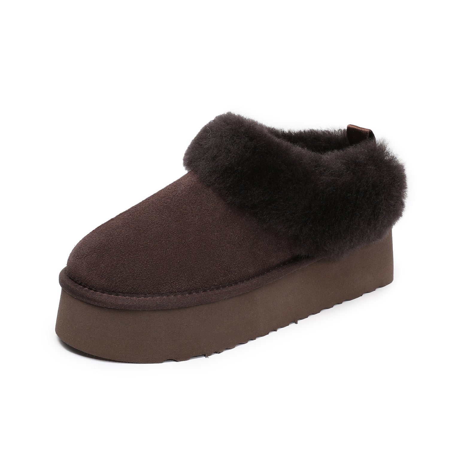 Women's Minimalist Suede Low Top Furred Casual Shoes-RAIIFY