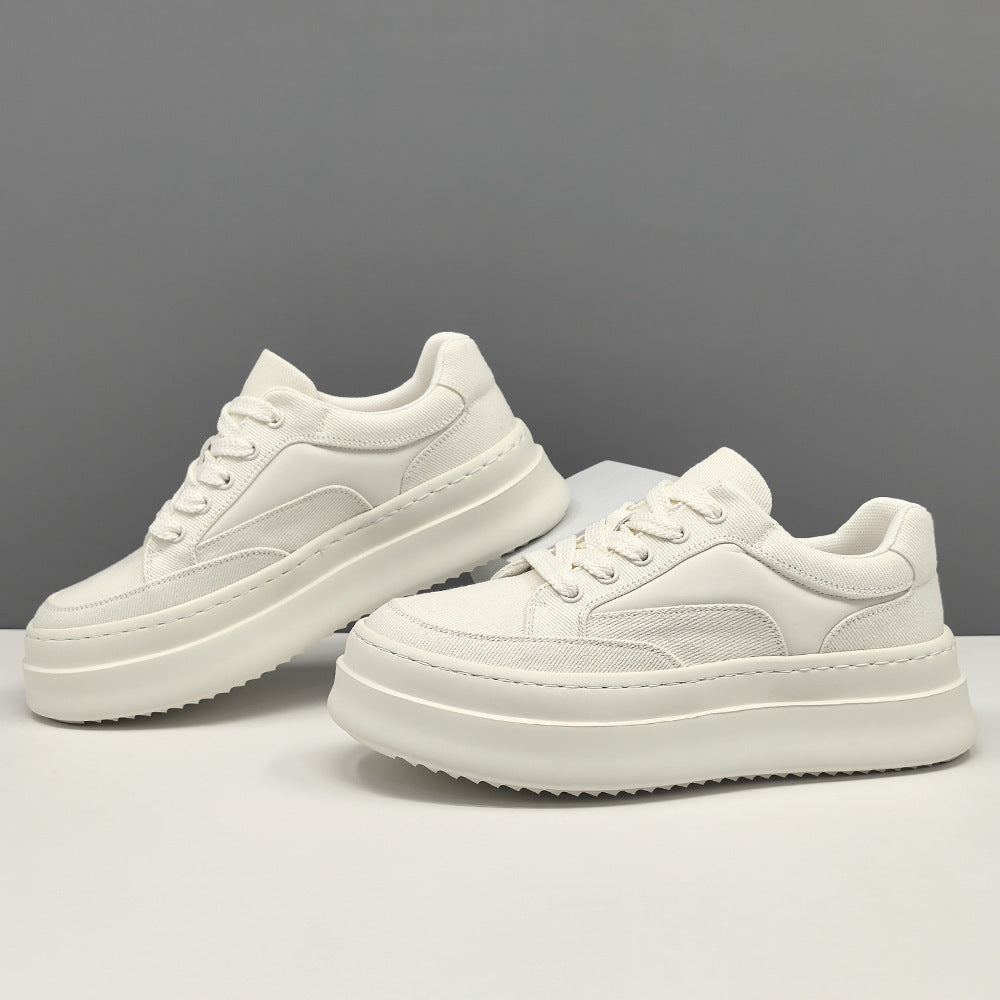 Men Fashion Quilted Breathable Canvas Casual Sneakers-RAIIFY